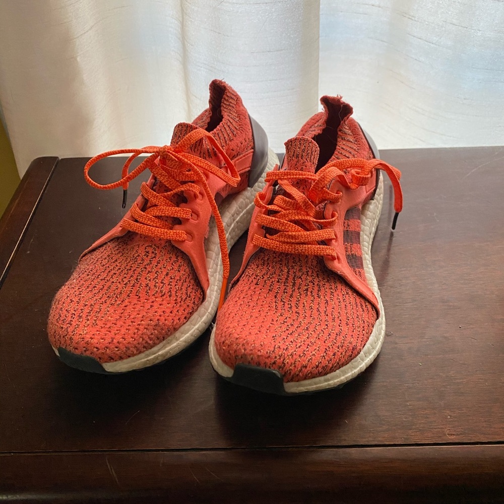 Adidas ultra boost size 7 coral orange